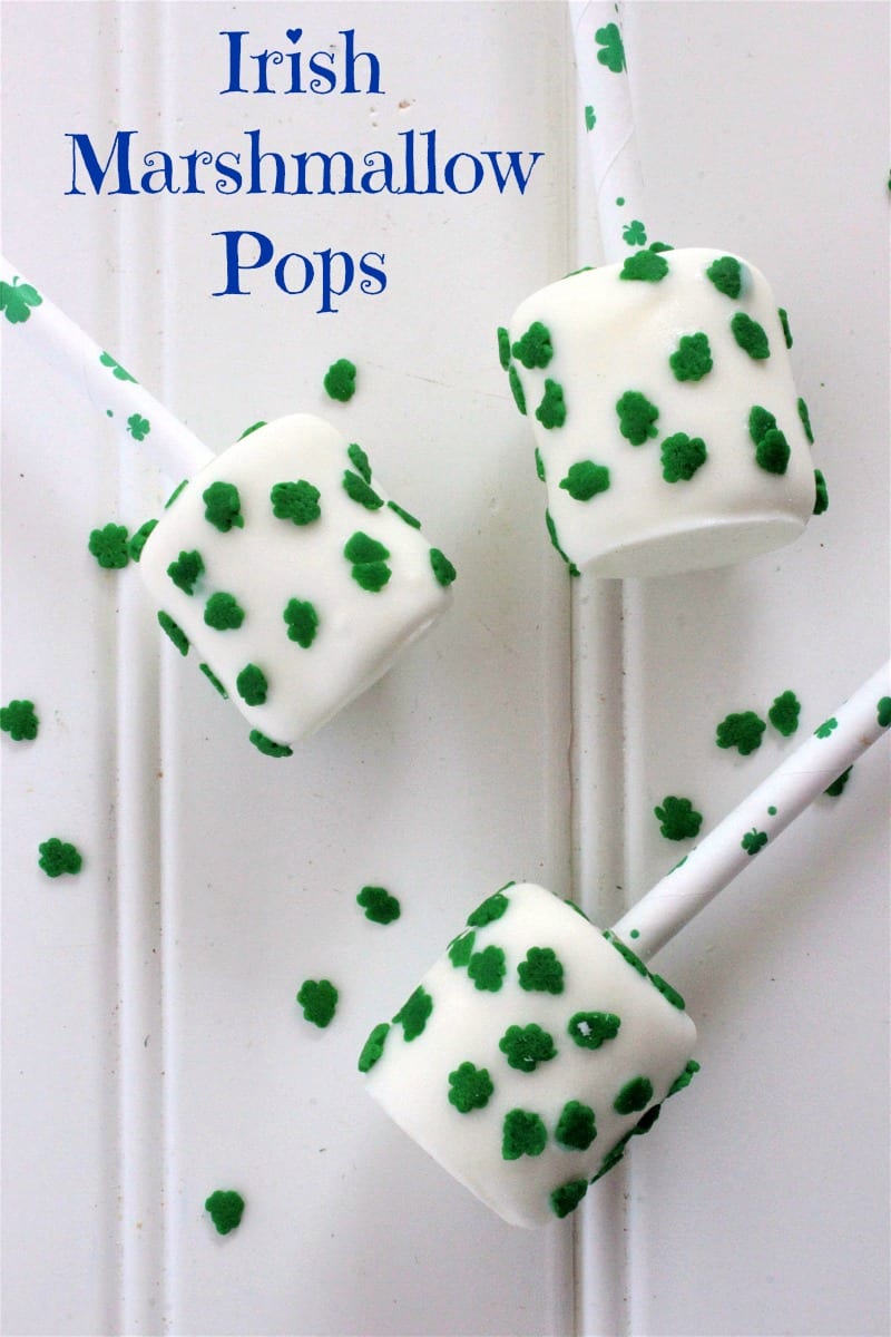 St. Patrick's Day Irish Marshmallow Pops Recipe #MarshmallowPops #MarshmallowPop #StPatricksDay #StPatricksDayParty #PartyFood #IrishPartyFood