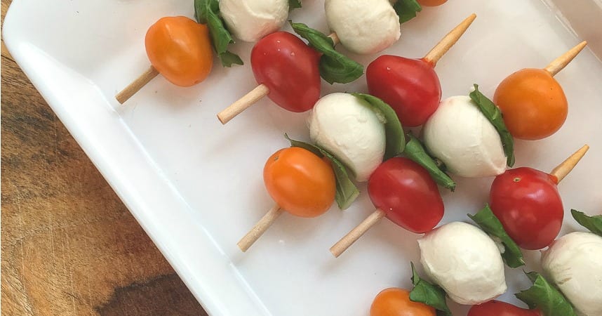 caprese kebabs without balsamic