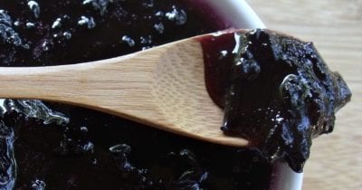 feature grape jam on spoon