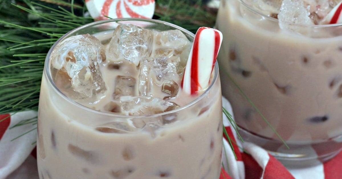 holiday cocktail chocolate peppermint white russian