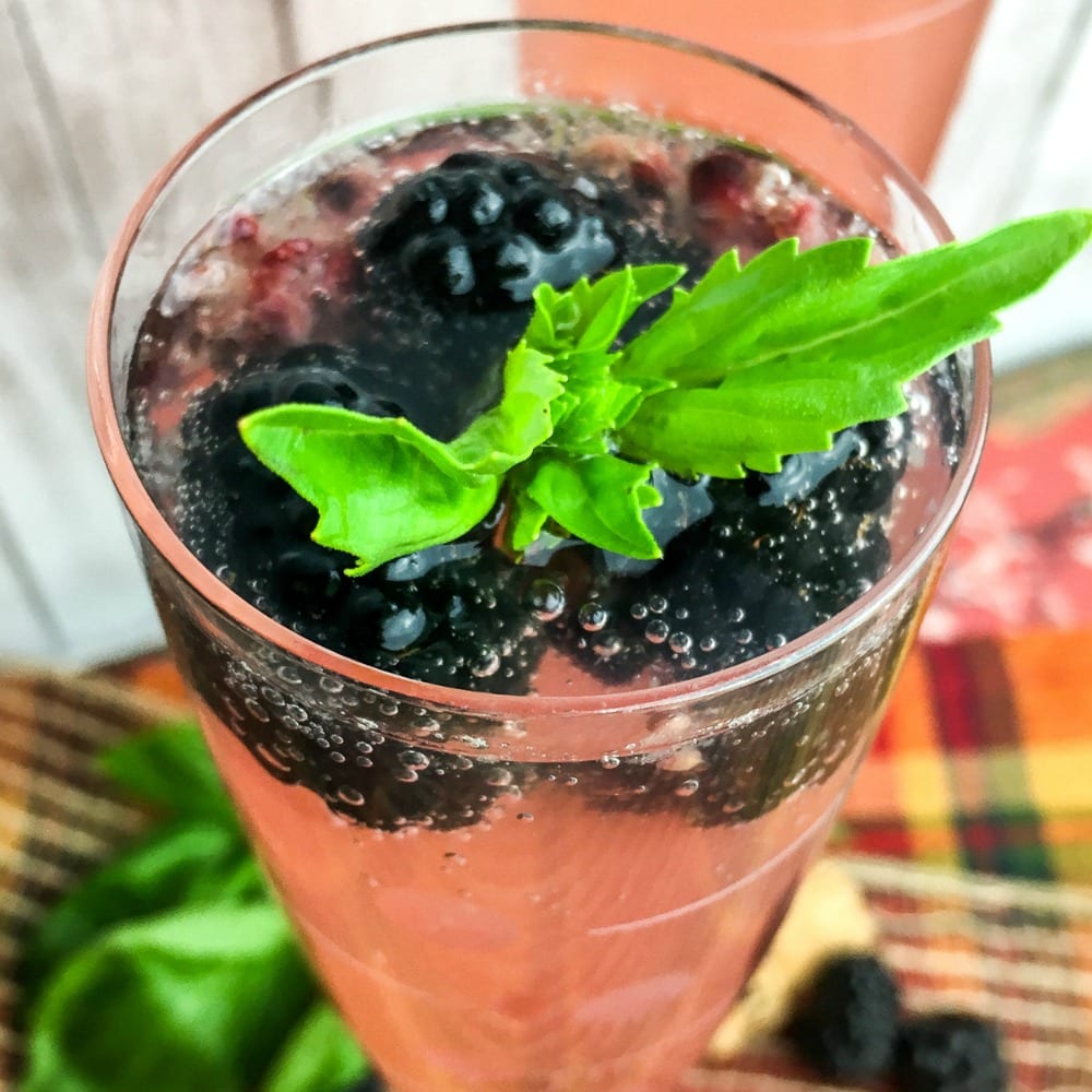 insta blackberry basil cocktail