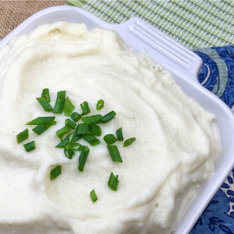 insta creamy vegan mashed cauliflower