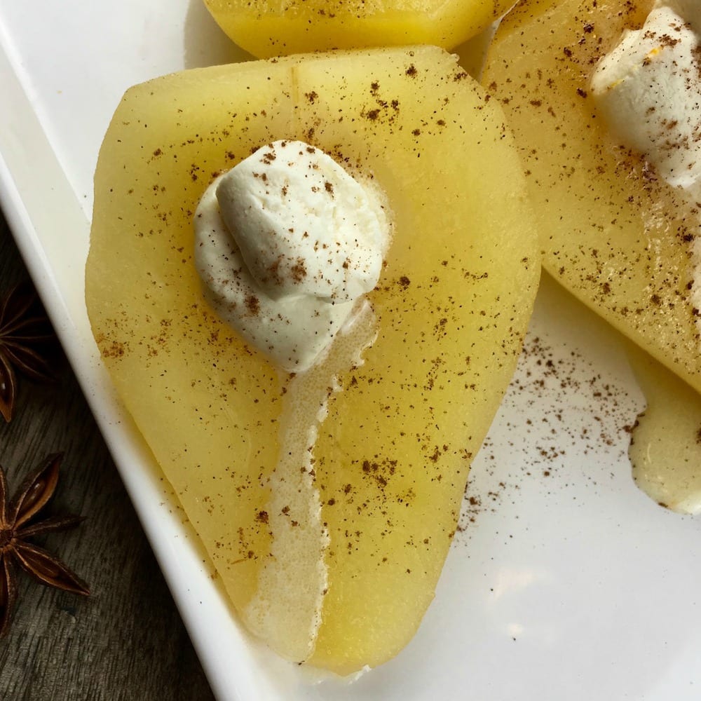 insta honey poached pears