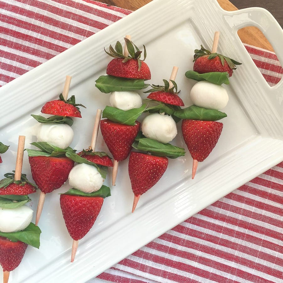 insta strawberry caprese appetizer