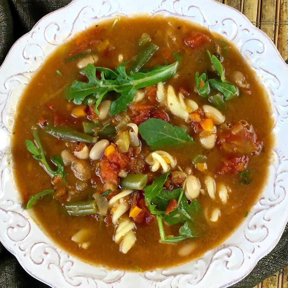 insta vegan dutch oven minestrone soup