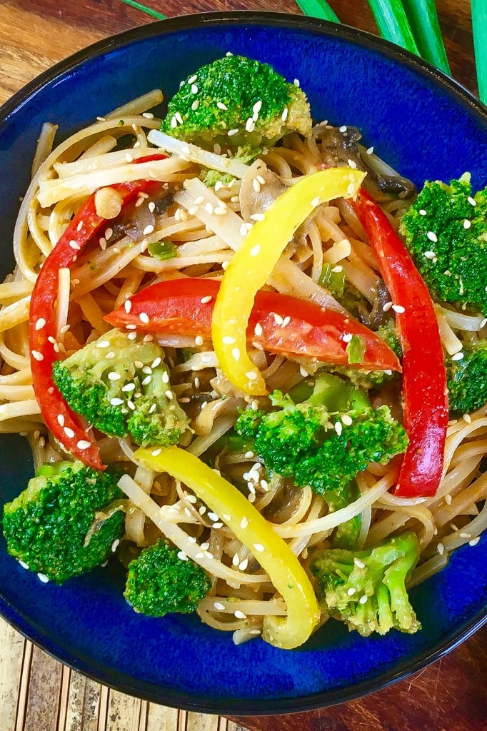 Vegan Satay Noodles Recipe #PeanutNoodles #Vegan #Vegetarian #AsianNoodles