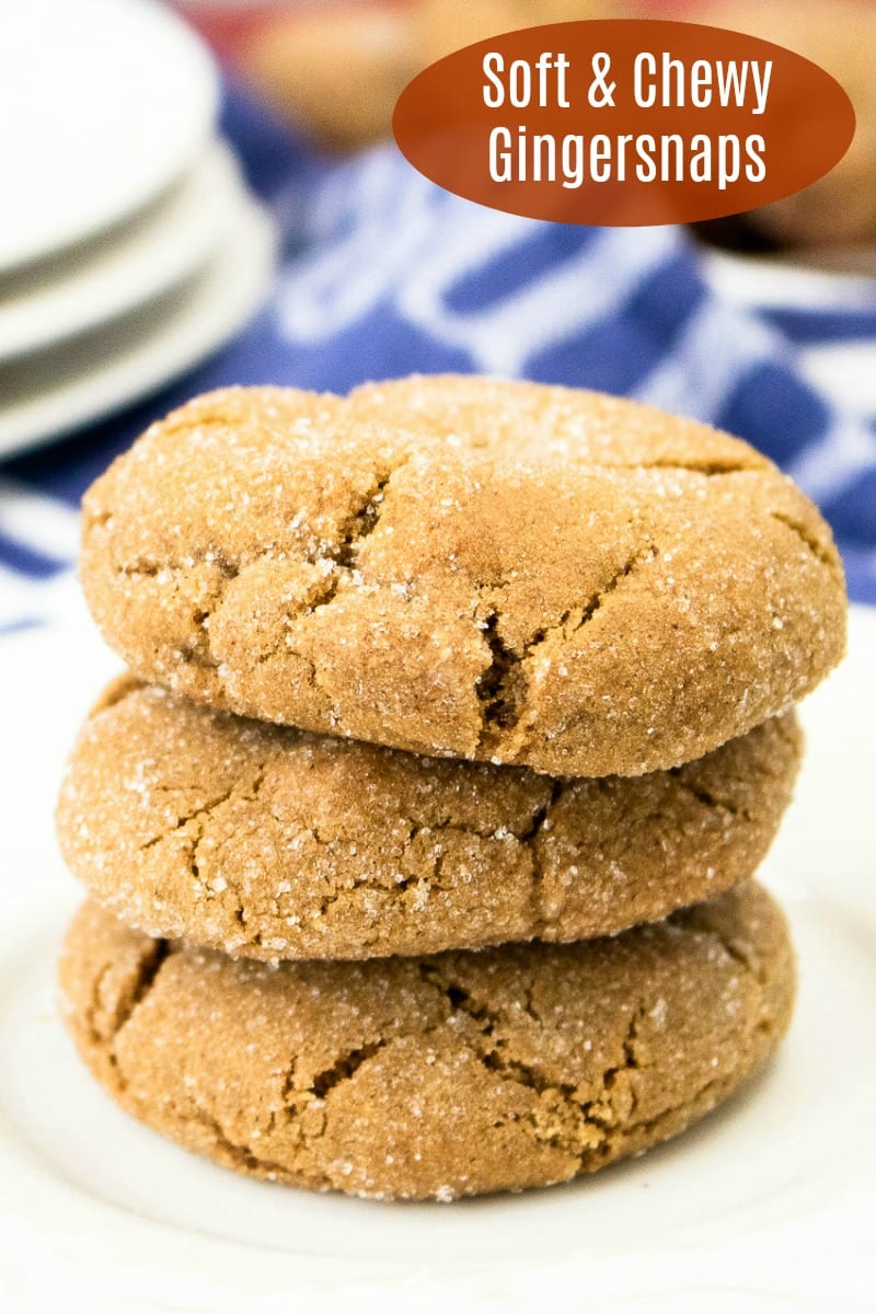 Soft and Chewy Gingersnap Cookies Recipe #Recipe #CookieRecipe #Gingersnaps #GingerCookies #Ginger #GingersnapCookies #Chewy #ChewyCookies