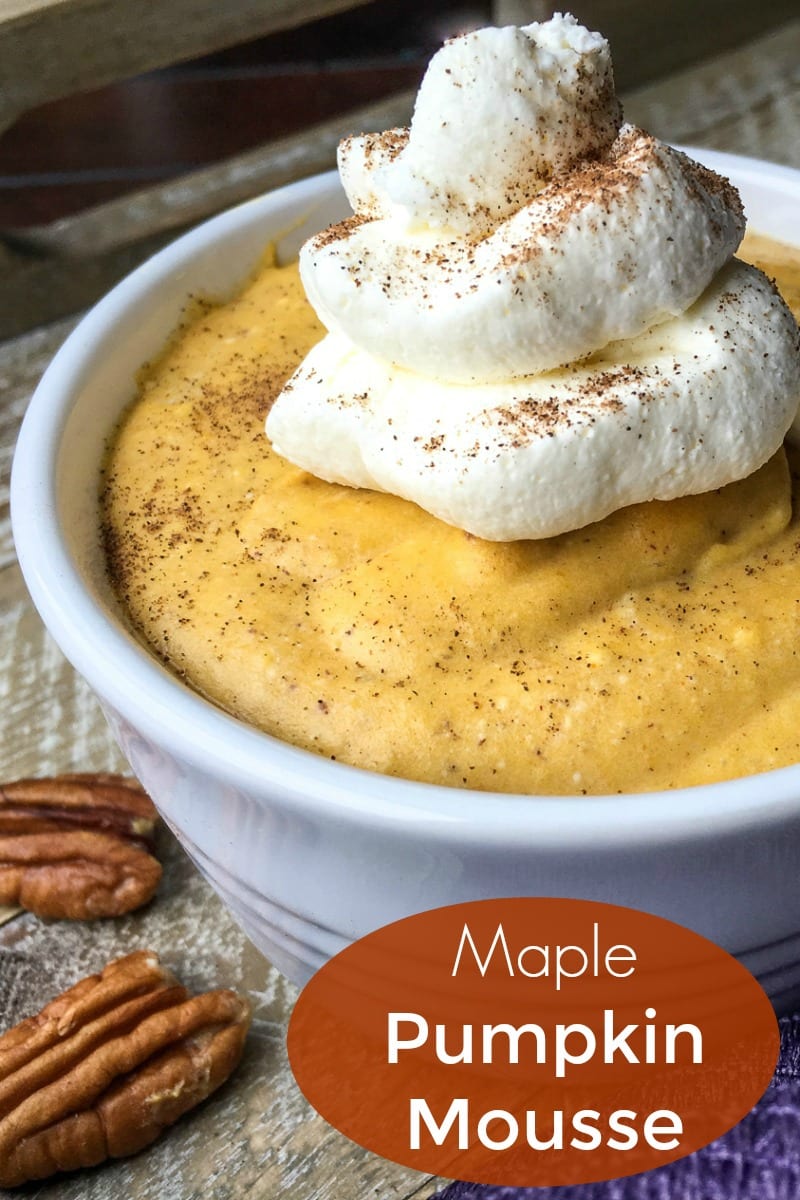 Maple Pumpkin Mousse Recipe #Mousse #GlutenFree #GlutenFreeDessert #NoBakeDessert