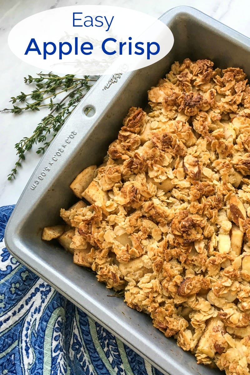 pin apple crisp in baking pan