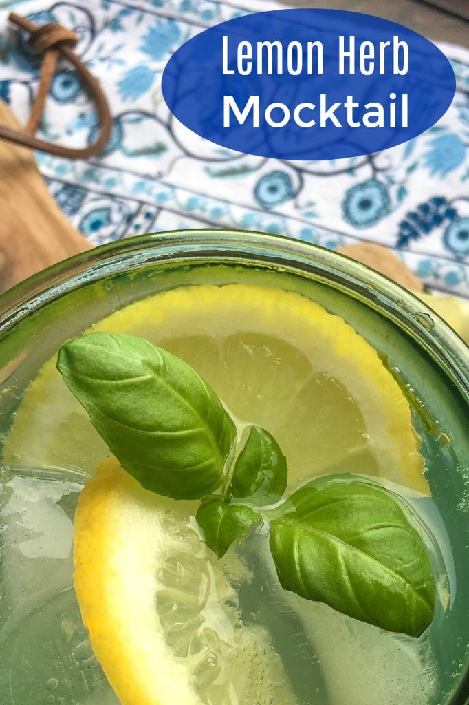 Refreshing Lemon Herb Mocktail Recipe #Mocktail #PartyDrink #VirginDrink #LemonMocktail