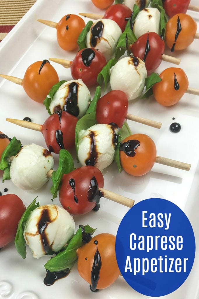 Traditional Caprese Kebab Recipe #FoodOnAStick #Caprese #CapreseKebab #CapreseSkewer #PartyAppetizer