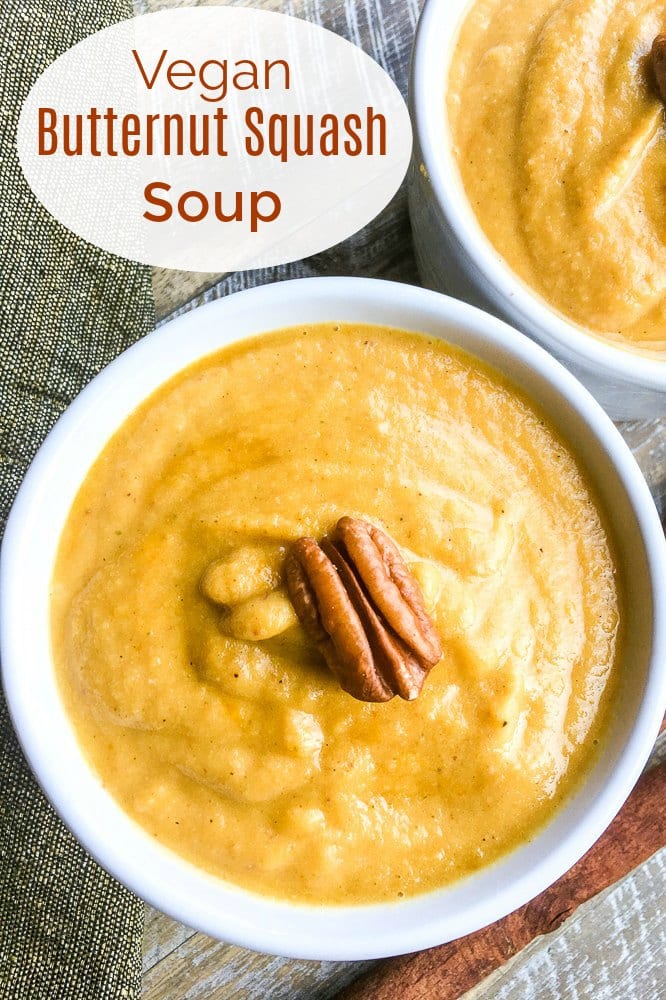 Vegan Butternut Squash Soup Recipe #VeganSoup