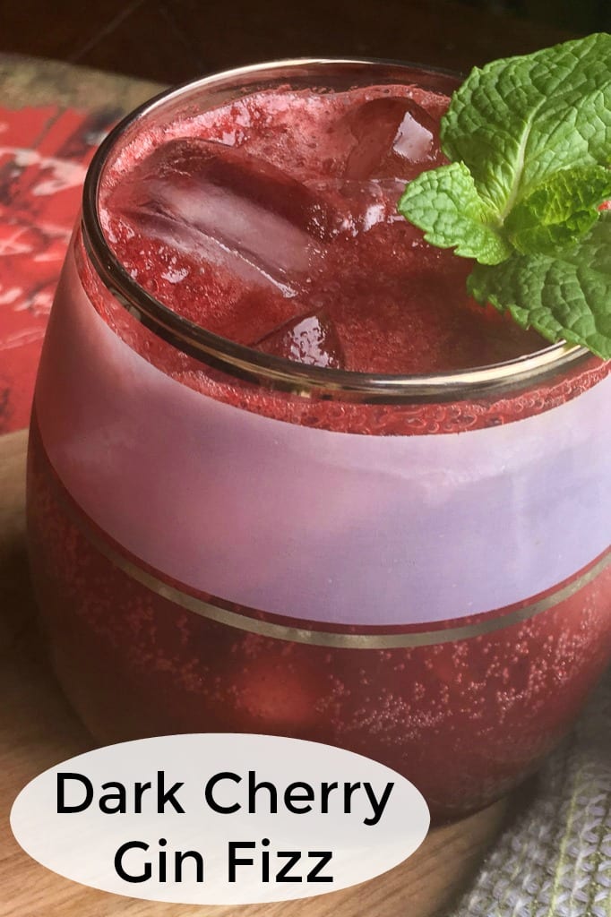 pin mint dark cherry cocktail