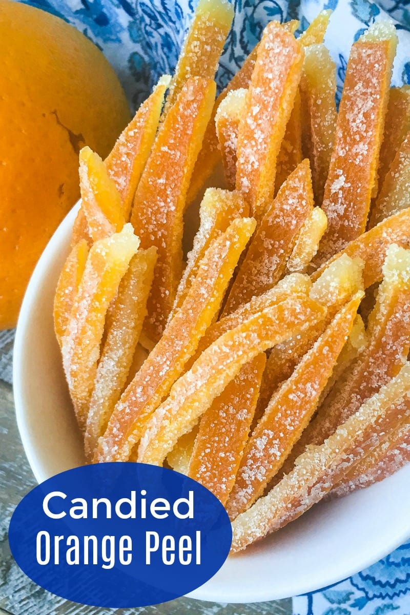 Old Fashioned Candied Orange Peel Recipe #CandiedFruit #SugaredFruit
