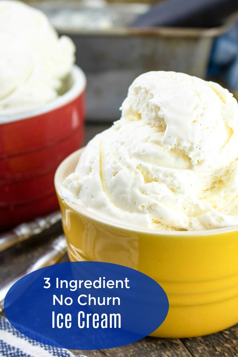 Easy 3 Ingredient No Churn Vanilla Ice Cream Recipe #NoChurnIceCream #NoChurn #IceCream #HomemadeIceCream #VanillaIceCream