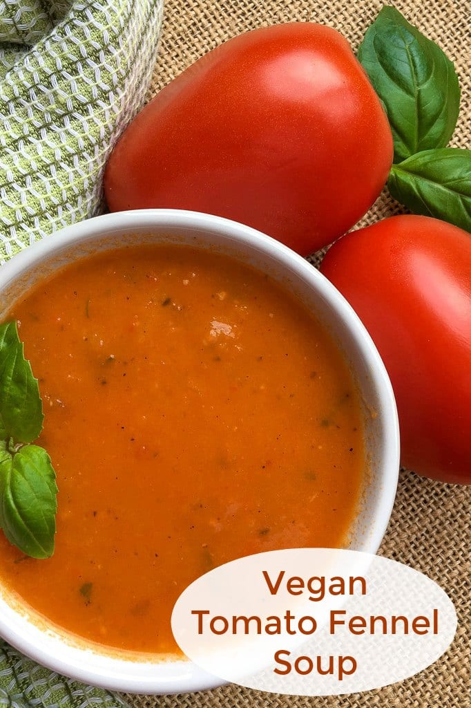 Vegan Tomato Fennel Soup Recipe #Fennel #TomatoSoup