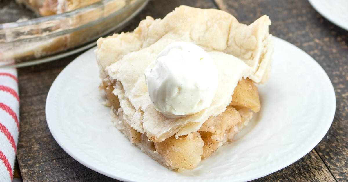 slice of homemade apple pie