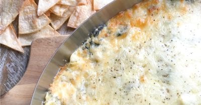 tortilla chips and spinach dip