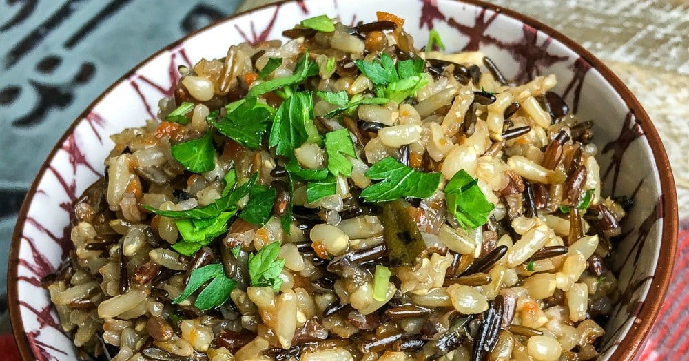  bowl of wild rice pilaf