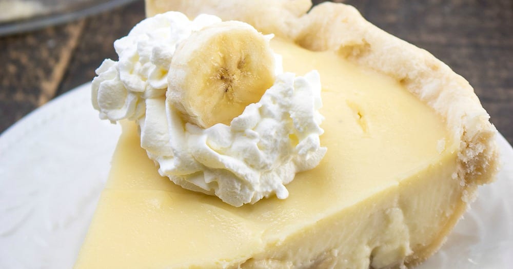 feature homemade banana cream pie