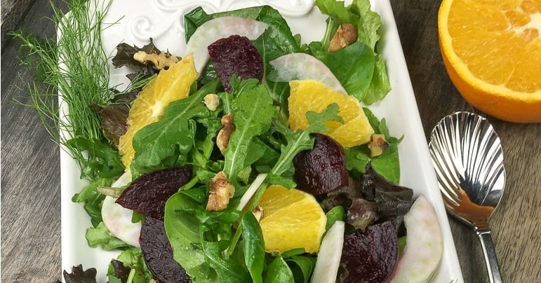 feature roasted beet citrus salad