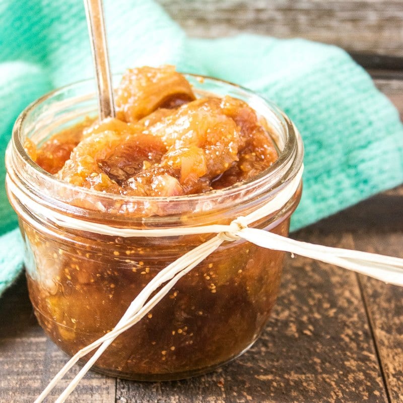 little mason jar of fig jam