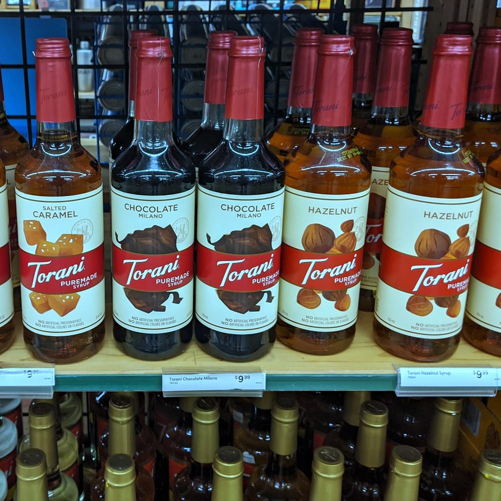  torani puremade syrup on store shelf