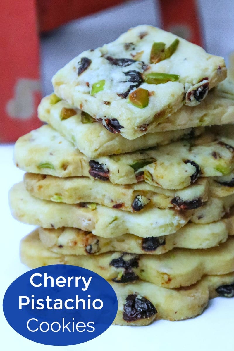 White Chocolate Cherry Pistachio Cookies Recipe #cookies