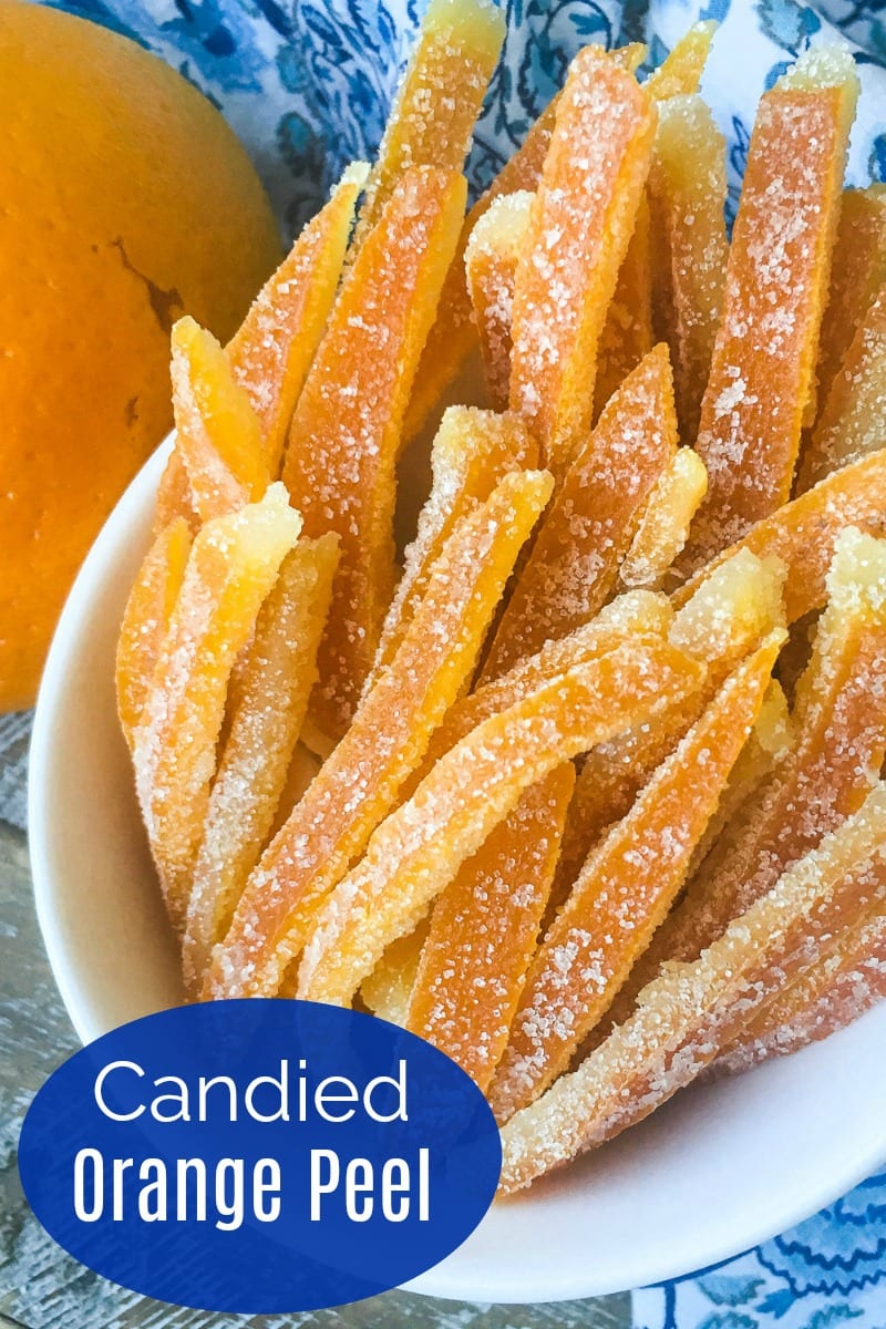 Old Fashioned Candied Orange Peel Recipe #CandiedFruit #SugaredFruit