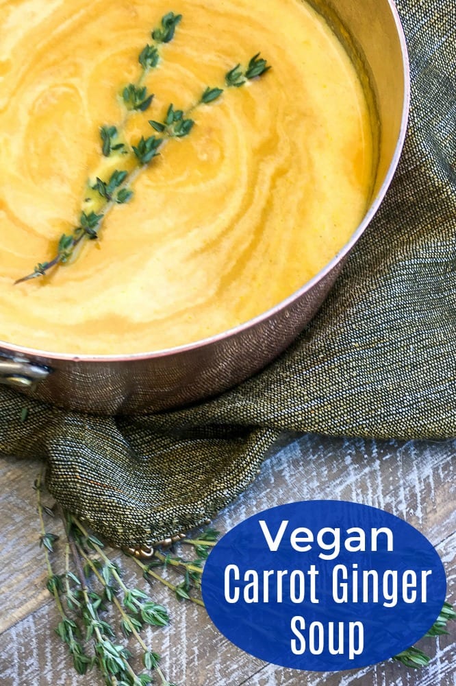 Creamy Vegan Carrot Soup Recipe #Soup #SoupRecipe #VeganSoup #CarrotSoup #VegetarianSoup