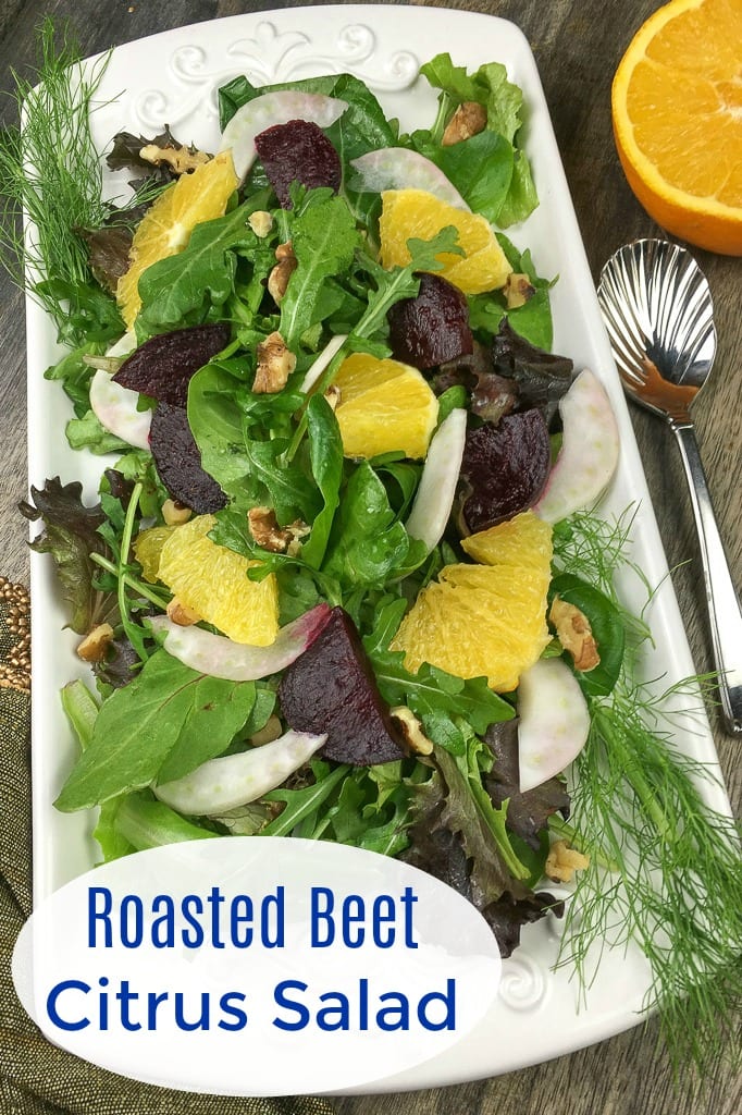 These fresh flavors are made to go together, so you are going to love this roasted beet citrus salad with homemade citrus vinaigrette. 