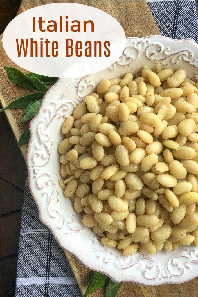 When you are hungry for satisfying Tuscan comfort food, make these simple Italian white beans with plenty of garlic and fresh sage. 