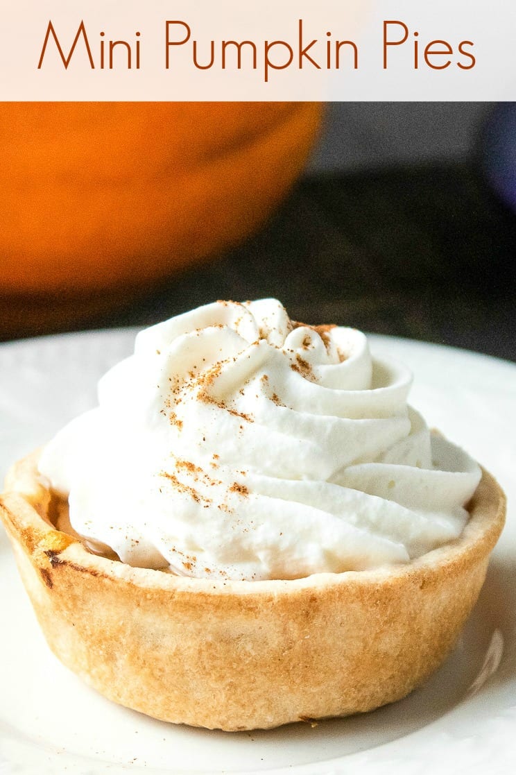 Single Serve Mini Pumpkin Pies Recipe #Pie #PumpkinPie #SingleServeDesserts