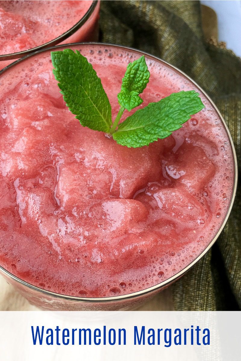 Blended Watermelon Margarita #Margarita #WatermelonMargarita #WatermelonCocktail