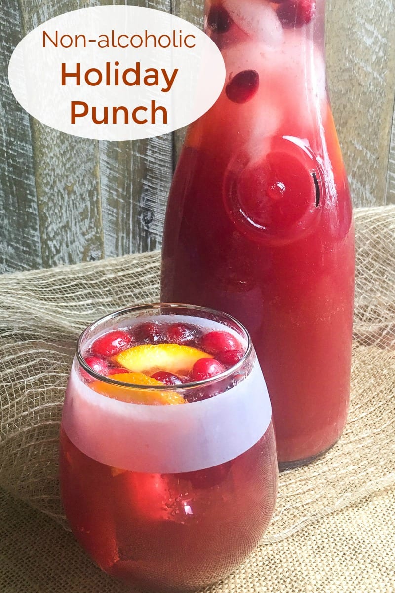 Kid Friendly Holiday Punch Recipe #Mocktail #NonAlcoholicDrink #HolidayPunch