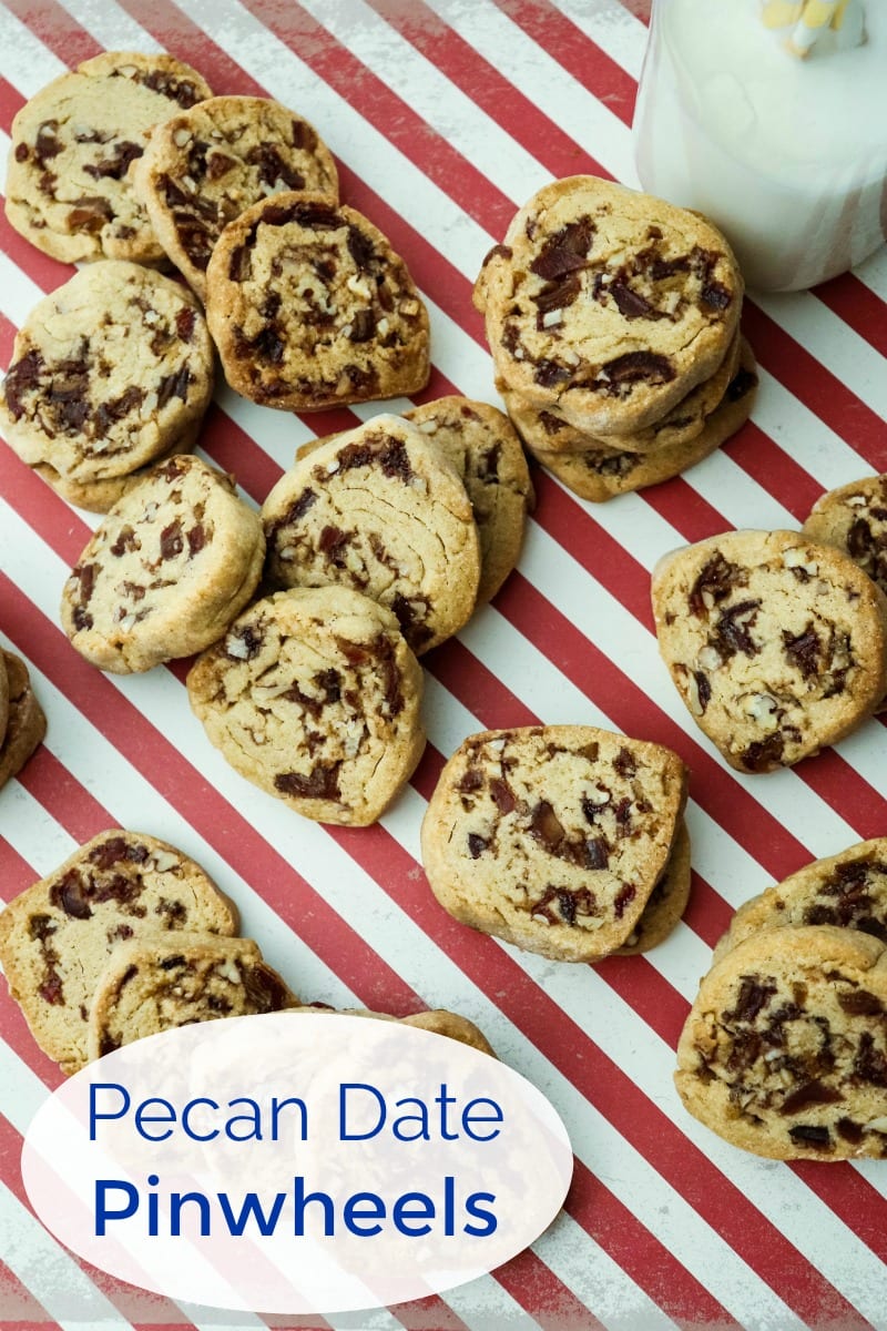 Pecan Date Pinwheels Cookie Recipe #Cookies #Pinwheels #PinwheelCookies #Pecans #Dates