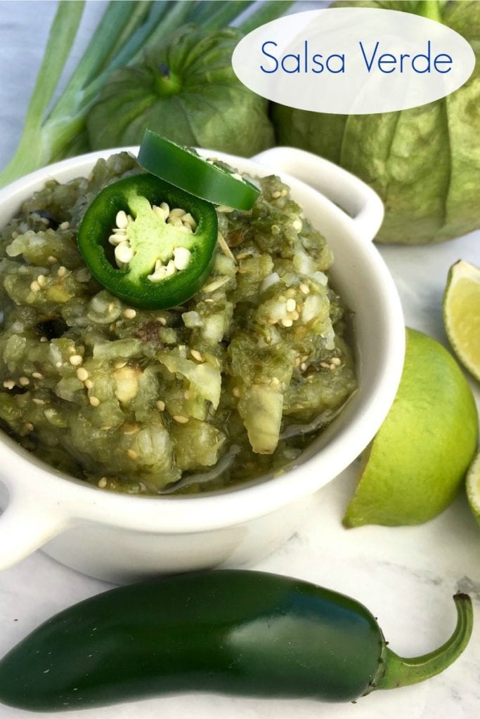Easy Roasted Tomatillo Salsa Verde Recipe Mama Likes To Cook