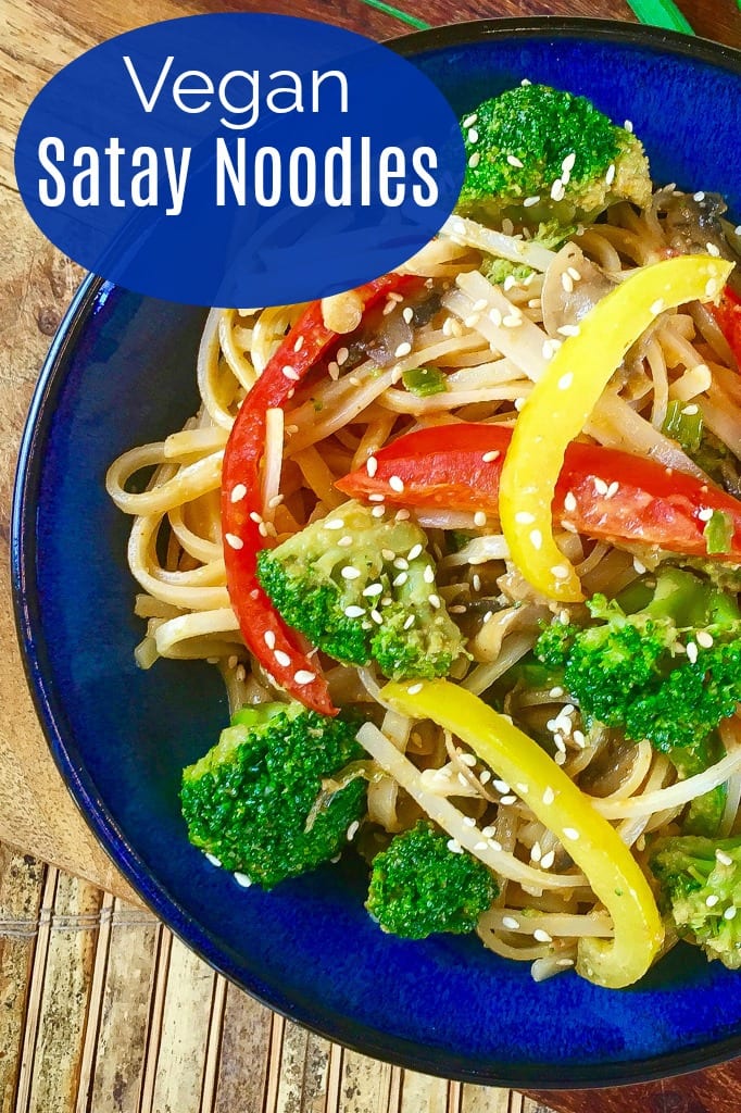 Vegan Satay Noodles Recipe #PeanutNoodles #Vegan #Vegetarian #AsianNoodles