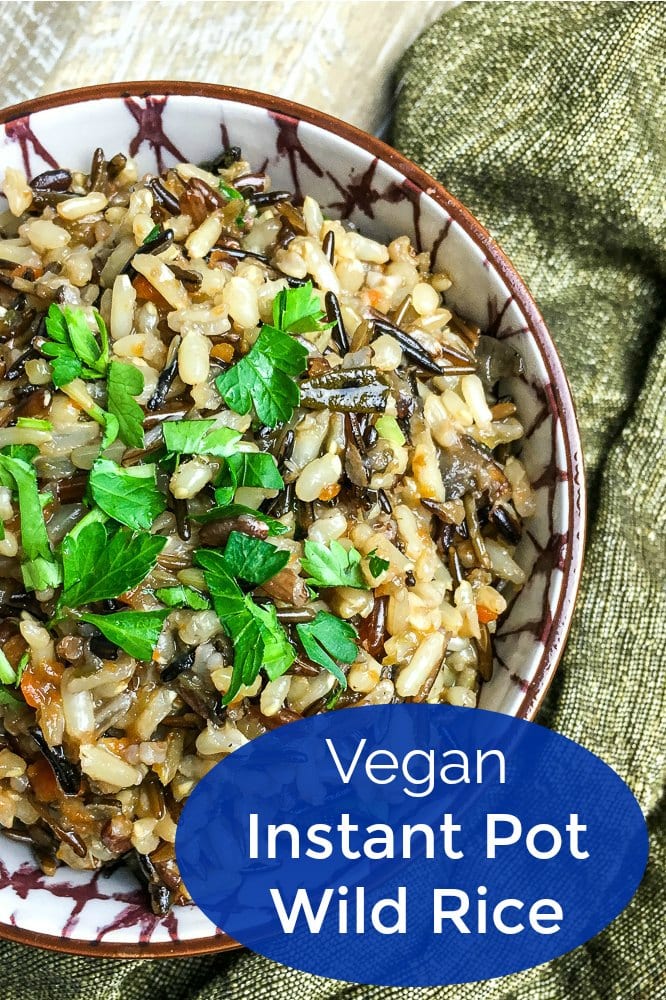 Easy Vegan Instant Pot Wild Rice Pilaf Recipe #WildRice #InstantPotRecipes #InstantPot