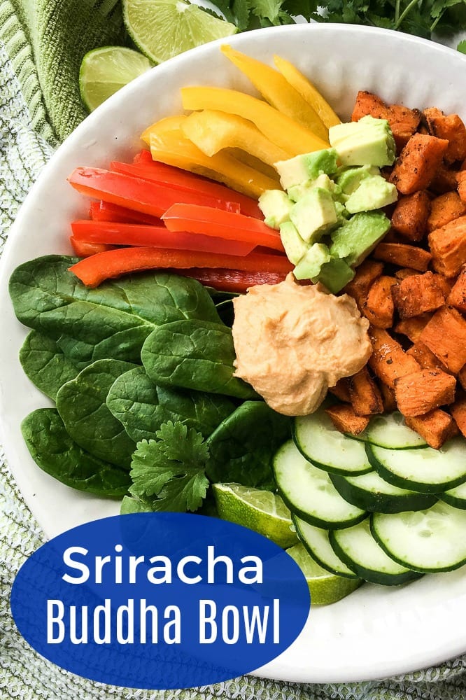 Vegan Sweet Potato Sriracha Buddha Bowl Recipe #BuddhaBowl #VeganDinner #VeganLunch