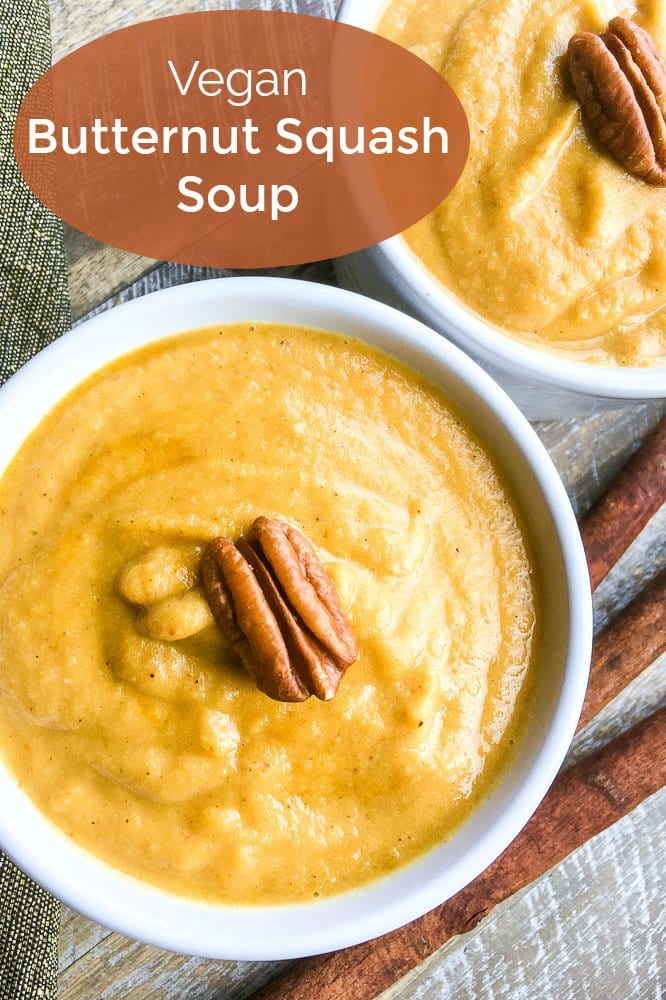 Vegan Butternut Squash Soup Recipe #VeganSoup