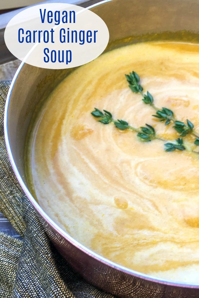 Creamy Vegan Carrot Soup Recipe #Soup #SoupRecipe #VeganSoup #CarrotSoup #VegetarianSoup