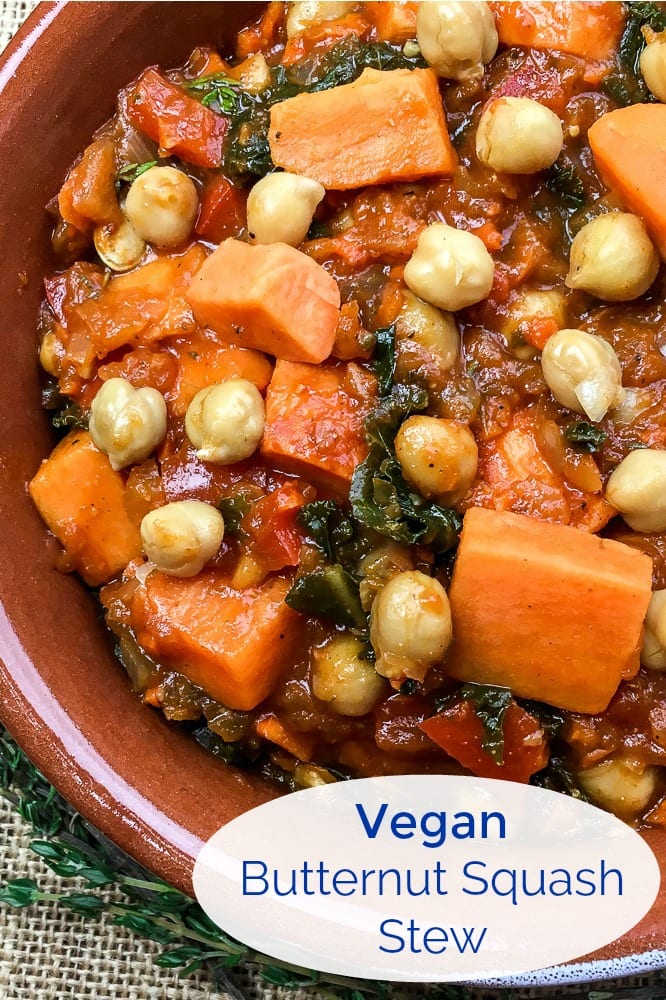 Vegan Butternut Squash Stew Recipe #VeganStew #Stew #Vegan #ButternutSquashRecipes #ButternutSquash