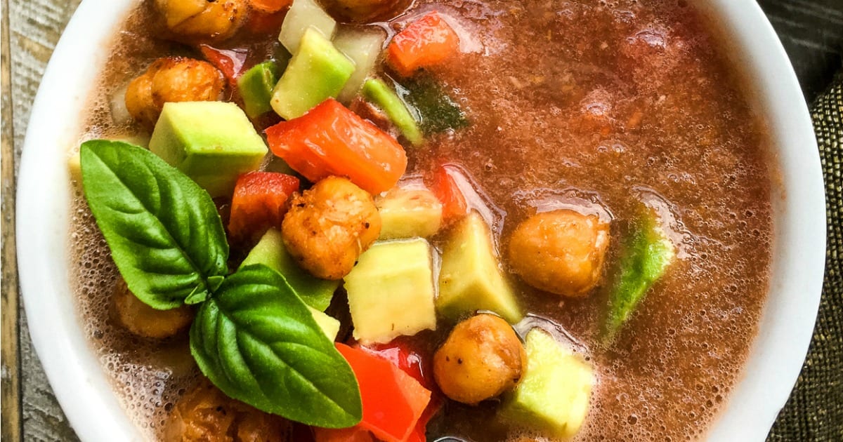 bowl of cold gazpacho