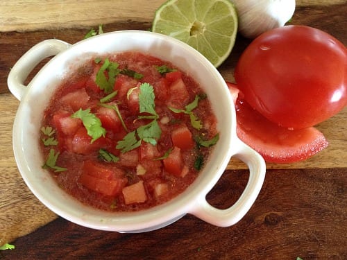 bowl of homemade salsa