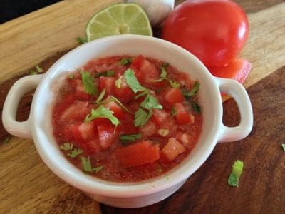 feature homemade garden salsa