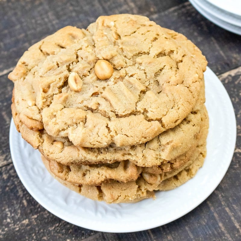 chewy chunky peanut butter cookies