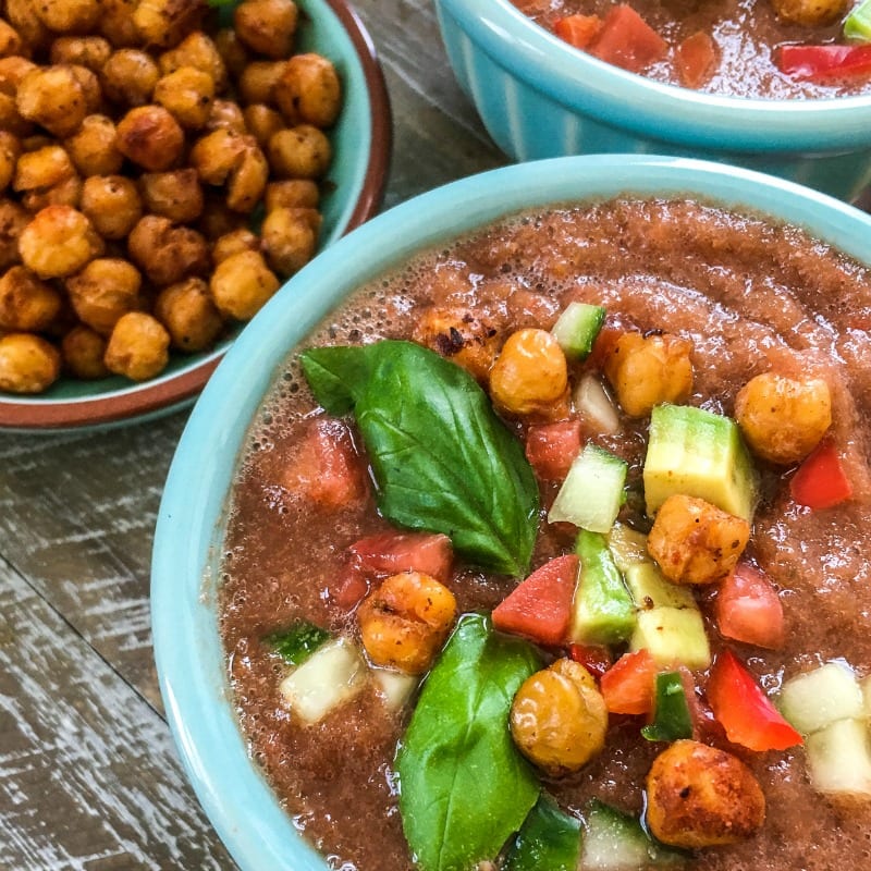 insta gazpacho and chickpeas