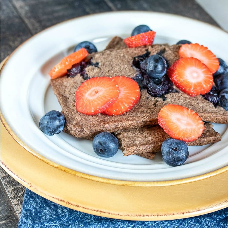 sheet pan pancakes on plate