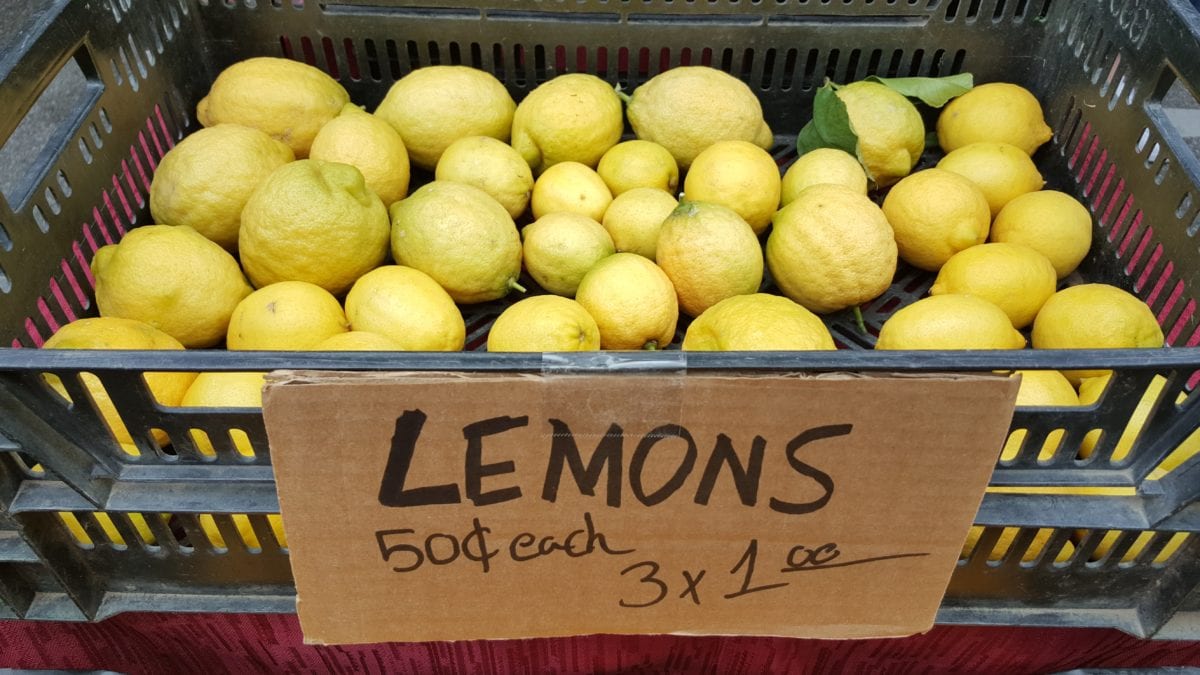 fresh lemons for sale
